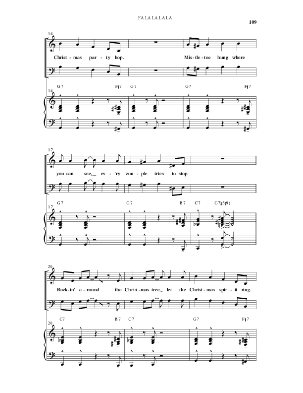 Fa La La La La (13 Song Collection) Song 8 (Piano SATB) (Word Music Choral)