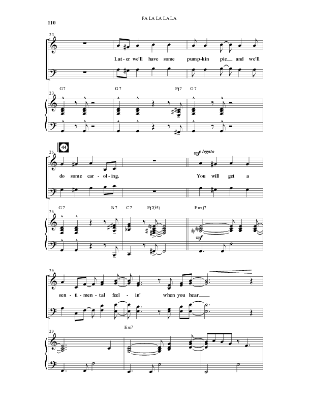 Fa La La La La (13 Song Collection) Song 8 (Piano SATB) (Word Music Choral)