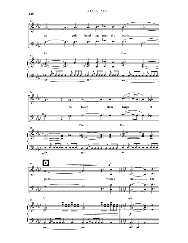 Fa La La La La (13 Song Collection) Song 9 (Piano SATB) (Word Music Choral)