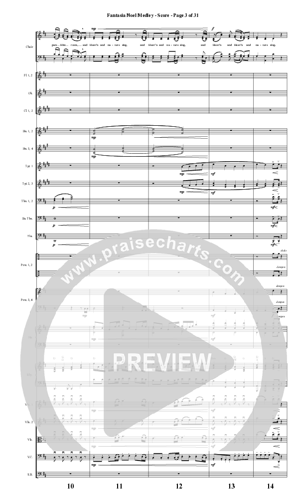 Fantasia Noel (11 Song Collection) Song 10 (Orchestration) (Word Music Choral)