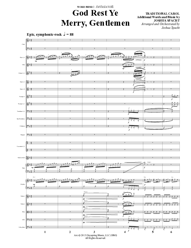 Fantasia Noel (11 Song Collection) Song 2 (Orchestration) (Word Music Choral)