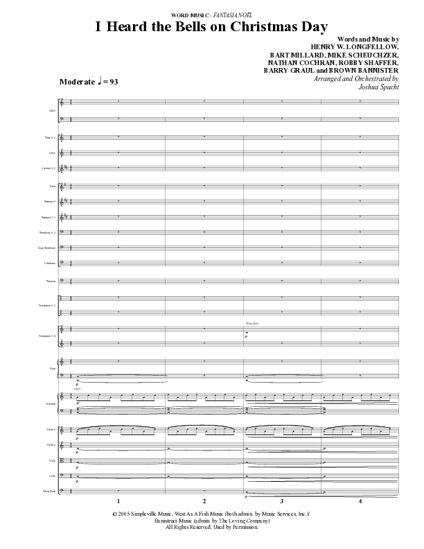 Fantasia Noel (11 Song Collection) Song 4 (Orchestration) (Word Music Choral)