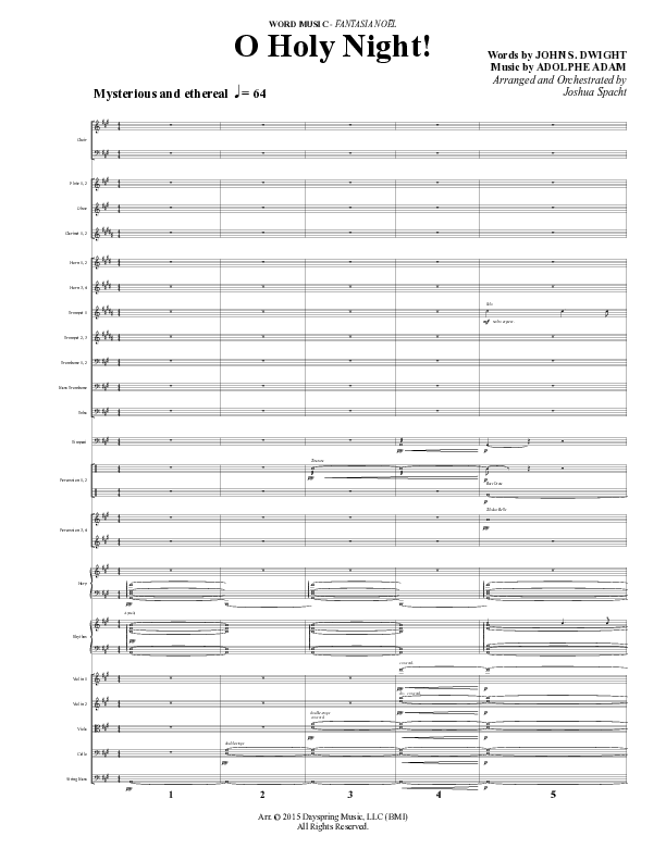 Fantasia Noel (11 Song Collection) Song 8 (Orchestration) (Word Music Choral)