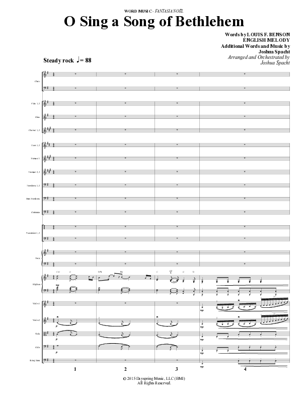 Fantasia Noel (11 Song Collection) Song 9 (Orchestration) (Word Music Choral)
