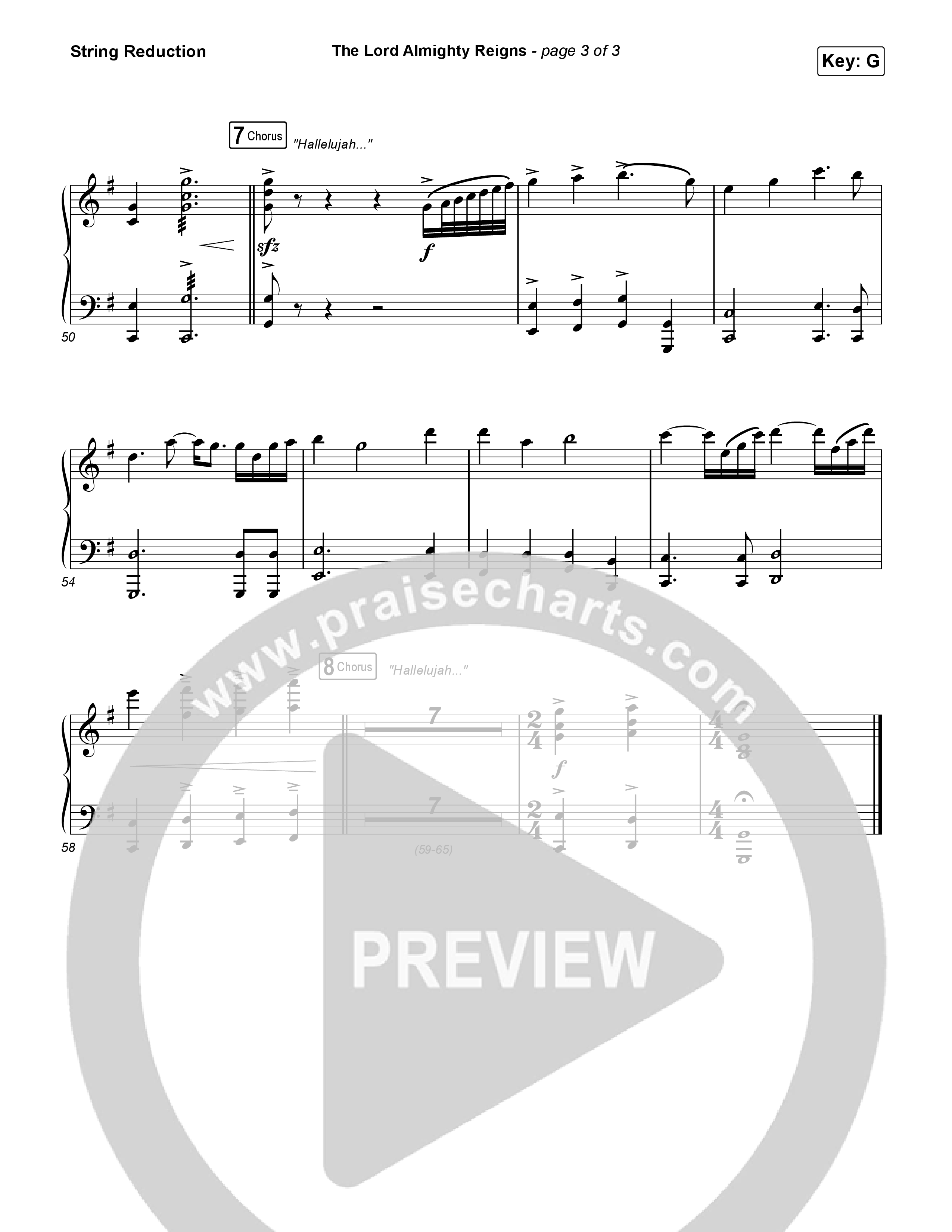 The Lord Almighty Reigns (Choral Anthem SATB) String Reduction (Keith & Kristyn Getty / Arr. Luke Gambill)