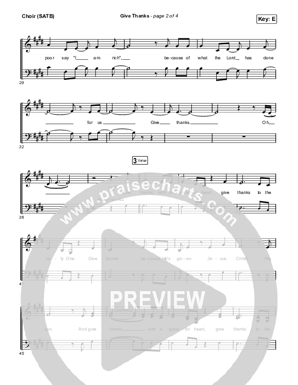 Give Thanks Choir Sheet (SATB) (Shane & Shane / The Worship Initiative / Grace Tanner)