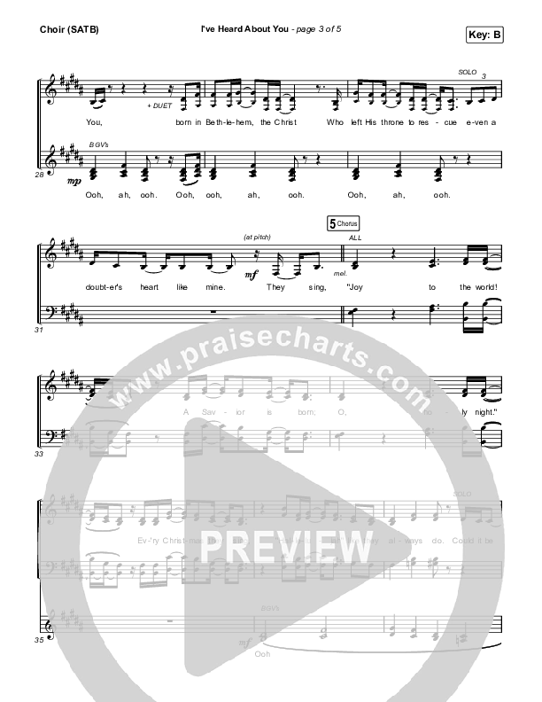 I've Heard About You Vocal Sheet (SATB) (Crowder)