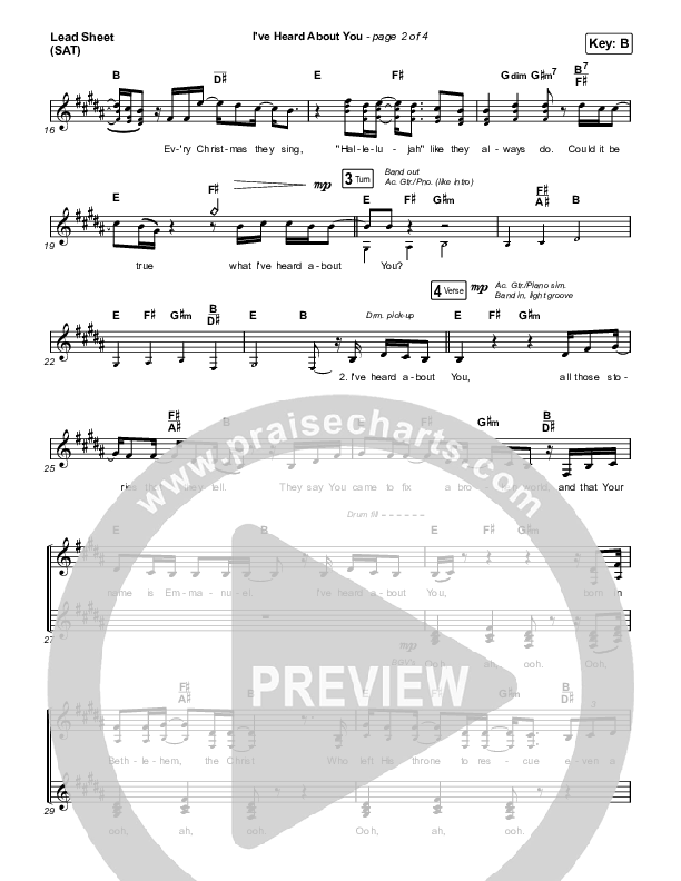 I've Heard About You Lead Sheet (SAT) (Crowder)