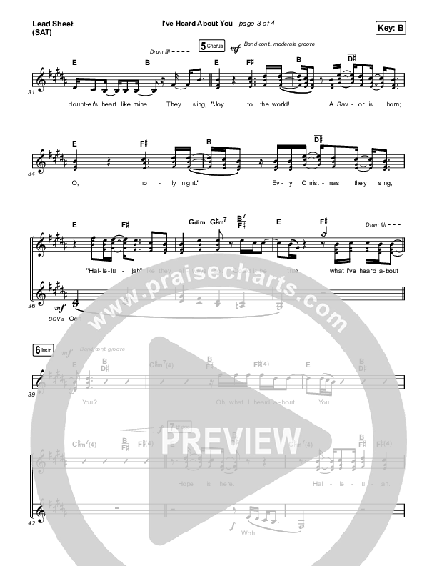 I've Heard About You Lead Sheet (SAT) (Crowder)