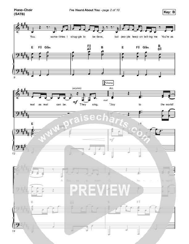 I've Heard About You Piano/Vocal (SATB) (Crowder)