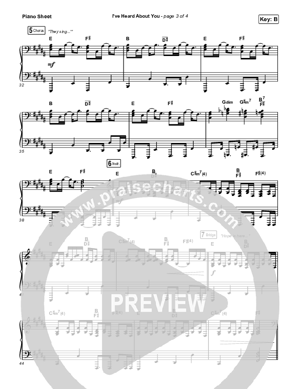 I've Heard About You Piano Sheet (Crowder)