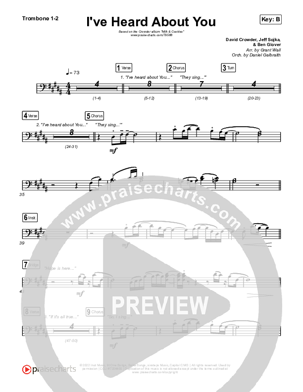 I've Heard About You Trombone 1/2 (Crowder)