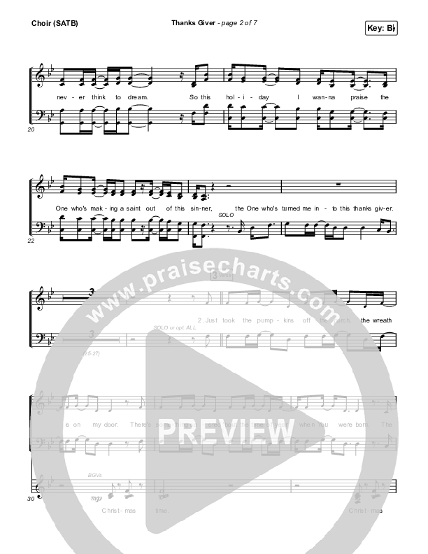 Thanks Giver Choir Sheet (SATB) (Crowder)