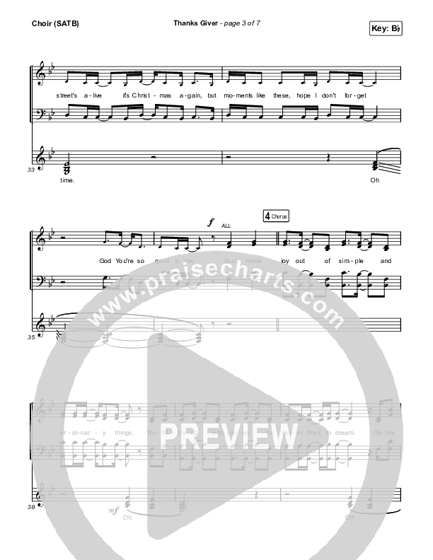 Thanks Giver Choir Sheet (SATB) (Crowder)