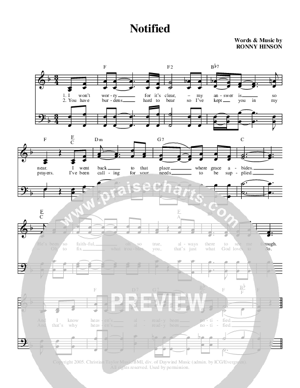 Notified Lead Sheet (Mike Bowling / Kelly Bowling)