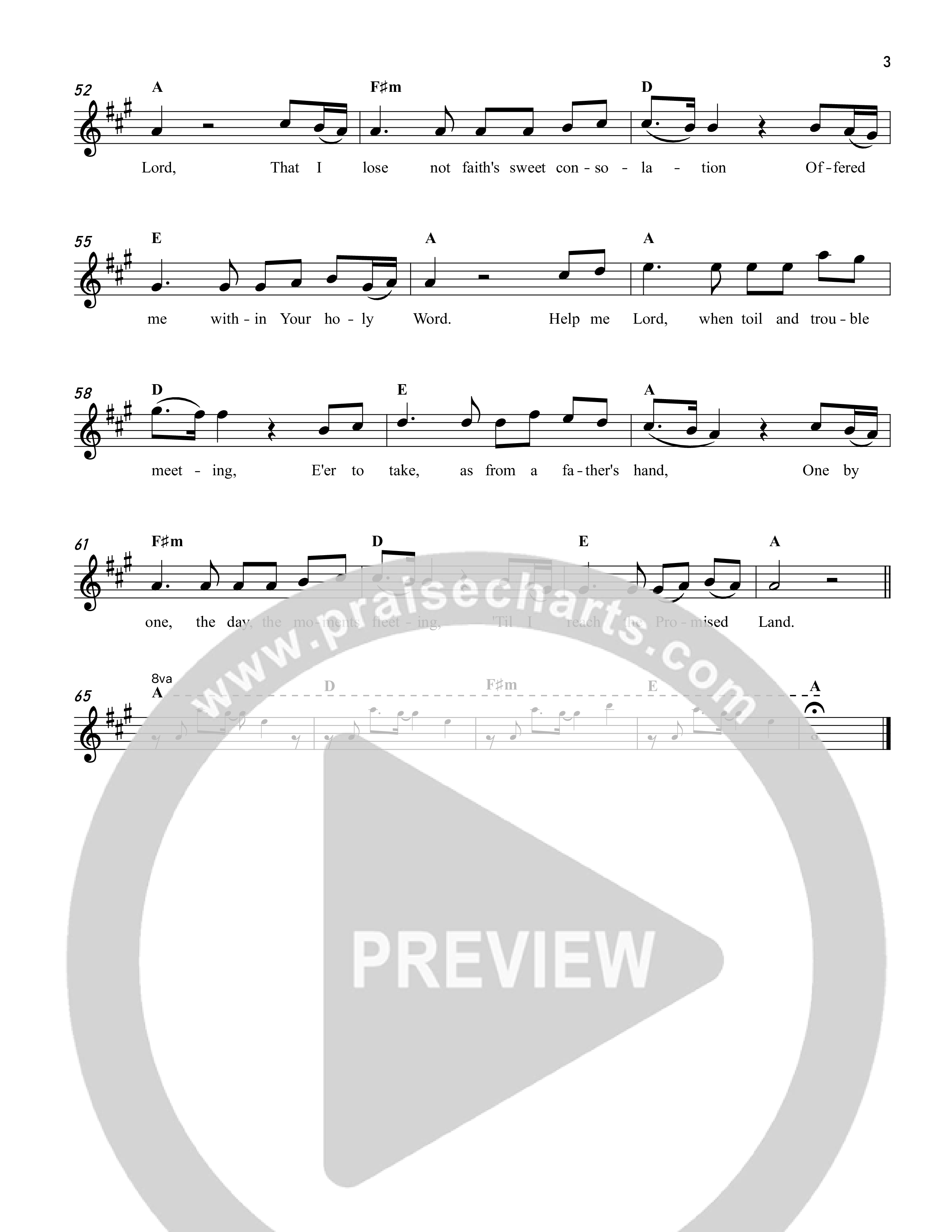 Day By Day  Lead Sheet Melody (Reawaken Hymns)