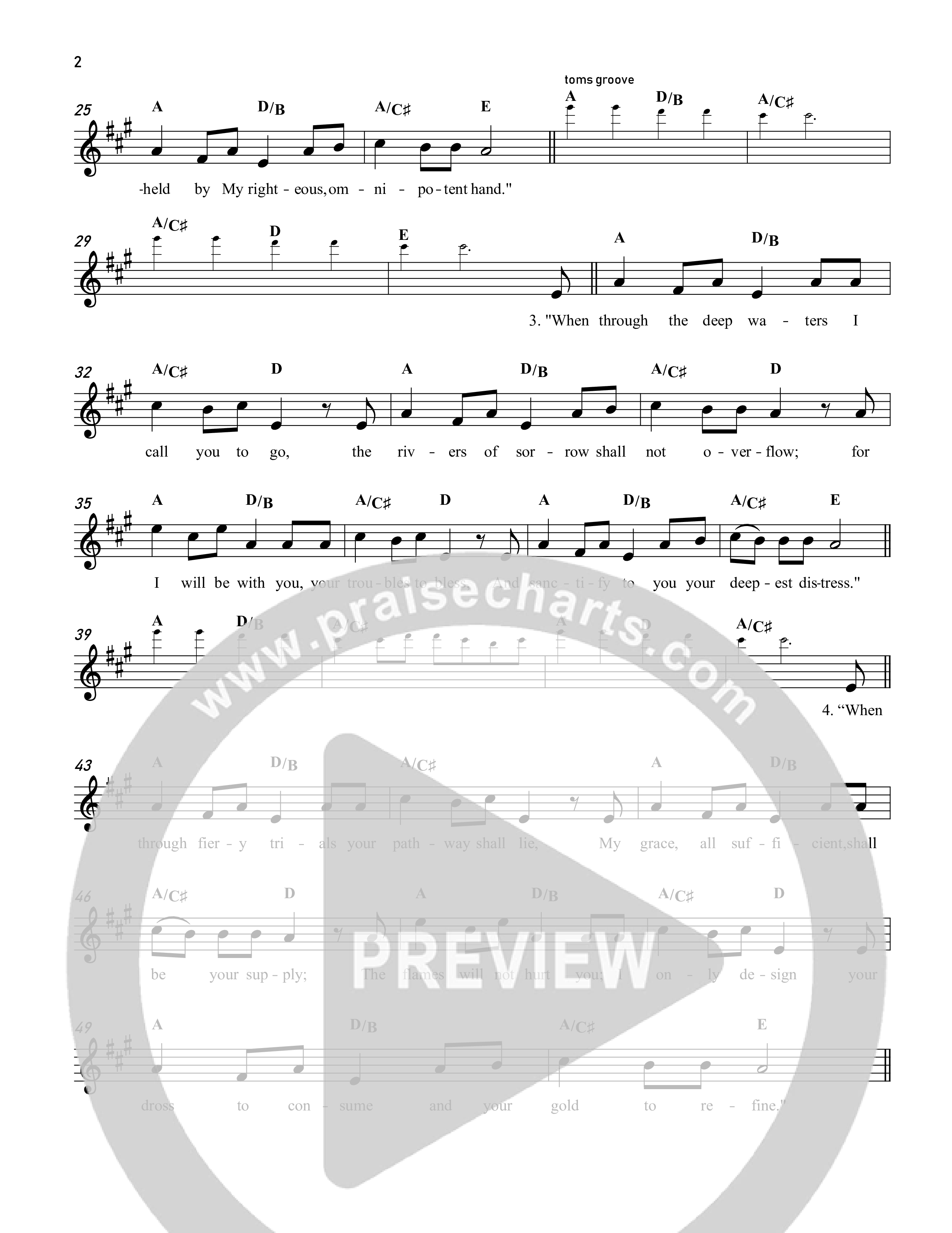 How Firm A Foundation Lead Sheet Melody (Reawaken Hymns)