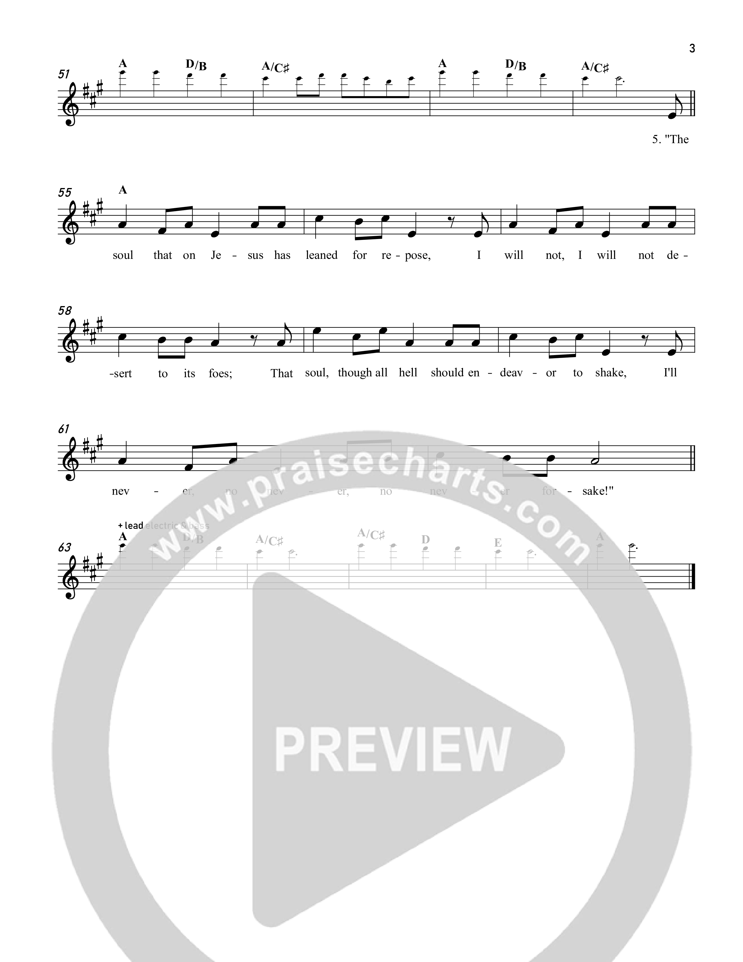 How Firm A Foundation Lead Sheet Melody (Reawaken Hymns)