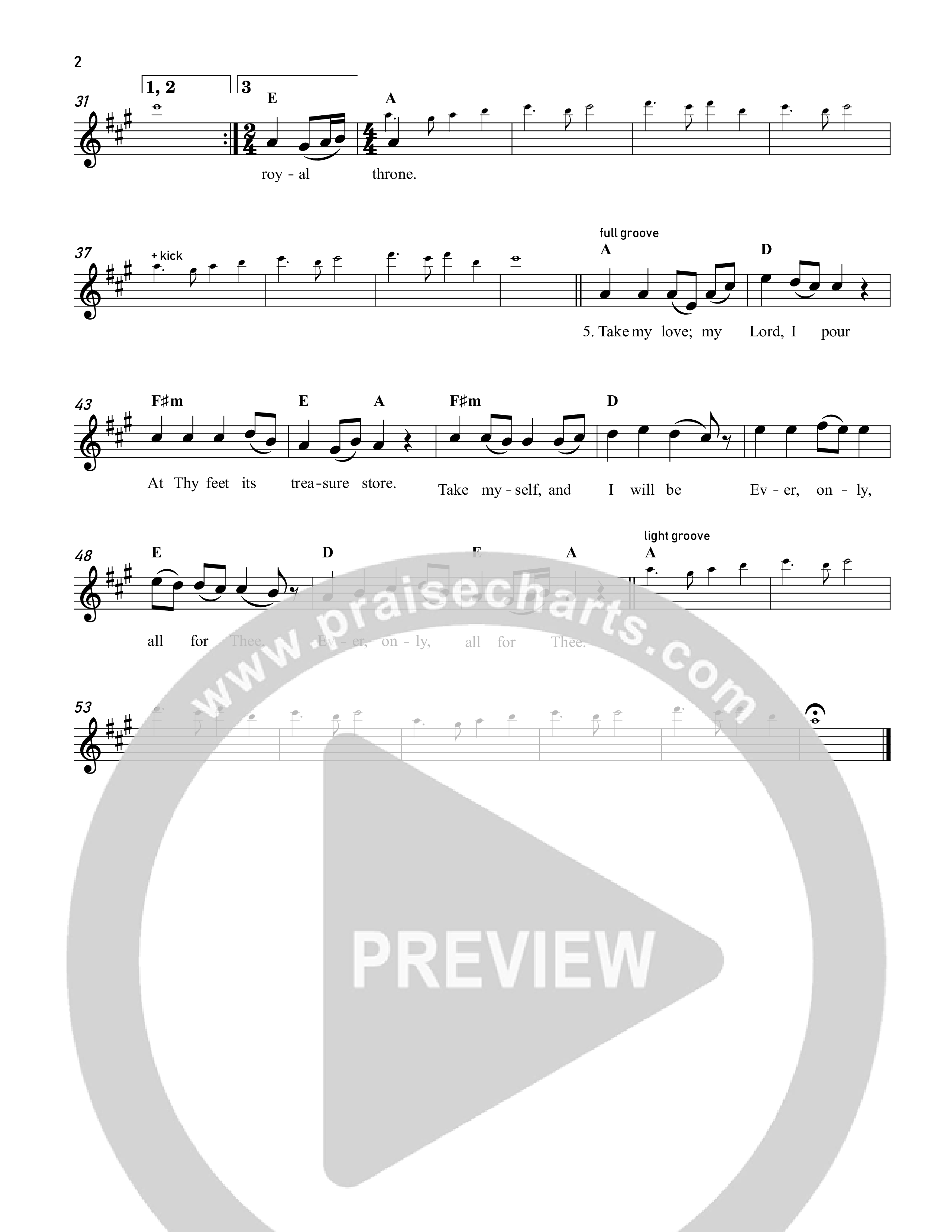 Take My Life And Let It Be  Lead Sheet Melody (Reawaken Hymns)