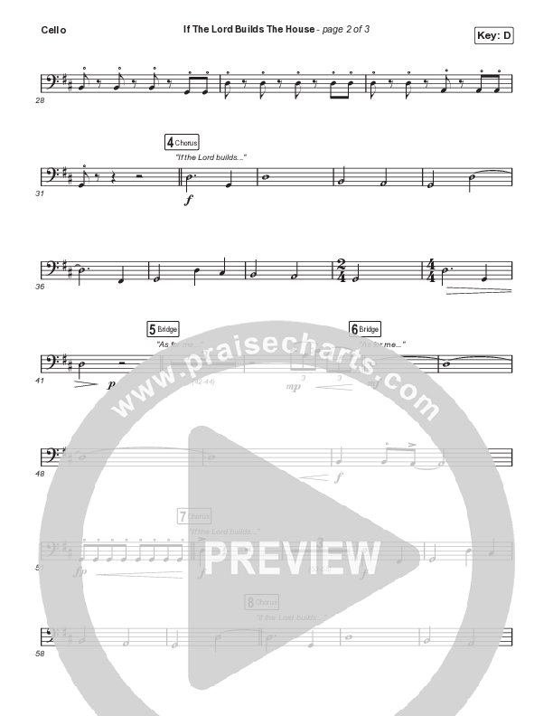 If The Lord Builds The House (Choral Anthem SATB) Cello (Hope Darst / Jon Reddick / Arr. Mason Brown)