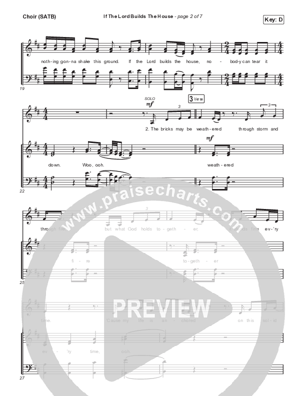 If The Lord Builds The House (Choral Anthem SATB) Choir Sheet (SATB) (Hope Darst / Jon Reddick / Arr. Mason Brown)