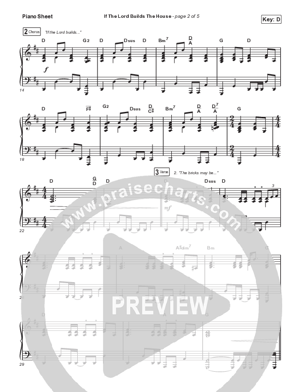 If The Lord Builds The House (Choral Anthem SATB) Piano Sheet (Hope Darst / Jon Reddick / Arr. Mason Brown)