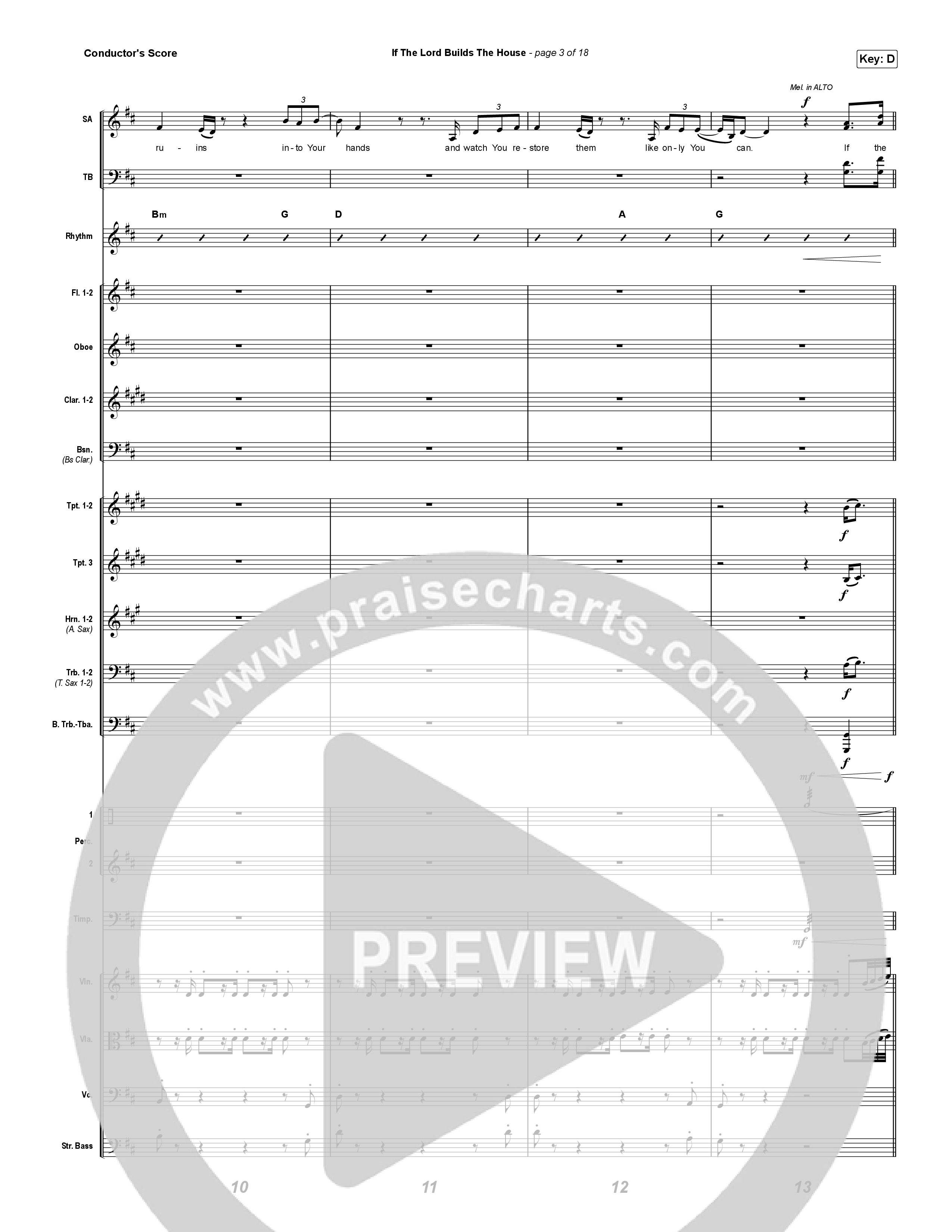 If The Lord Builds The House (Choral Anthem SATB) Conductor's Score (Hope Darst / Jon Reddick / Arr. Mason Brown)
