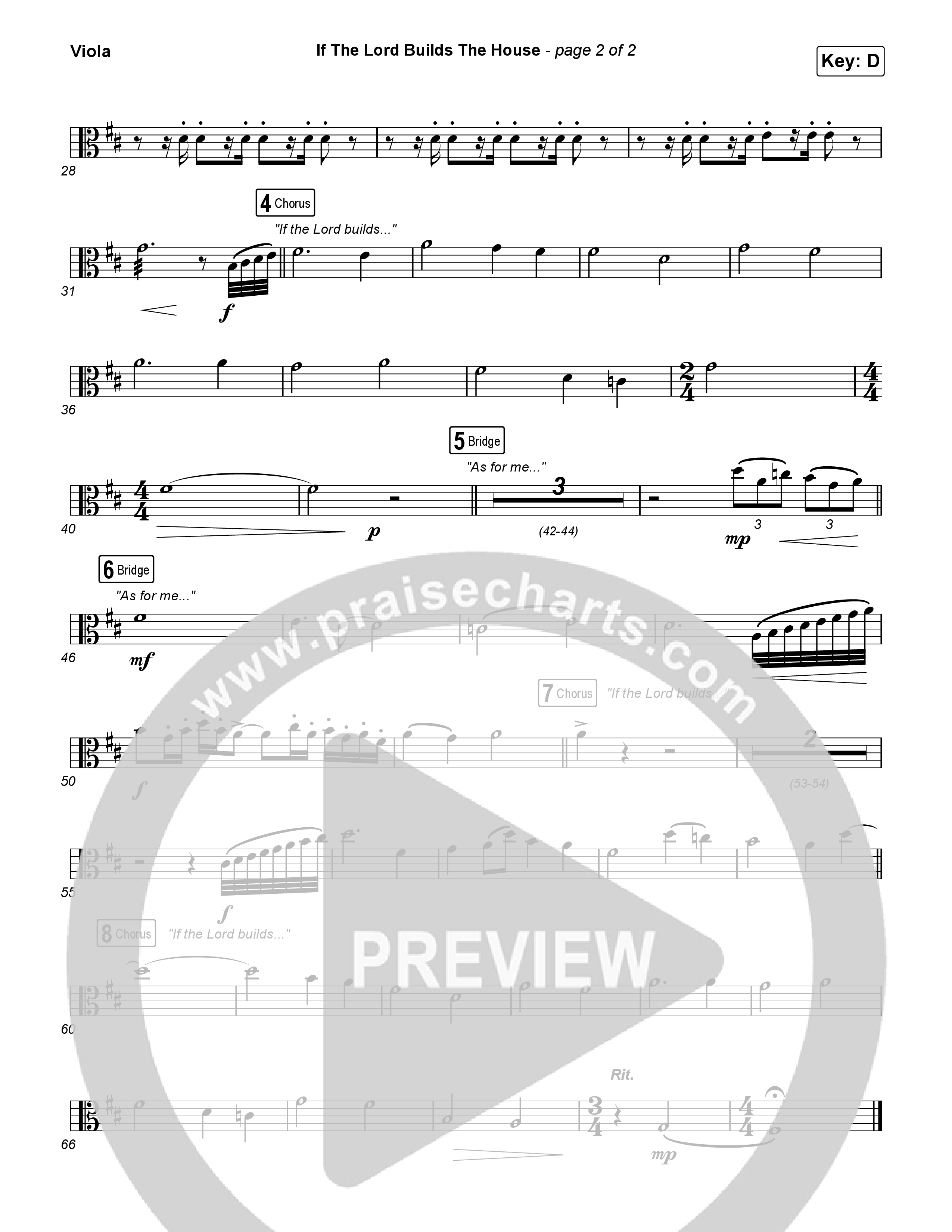 If The Lord Builds The House (Choral Anthem SATB) Viola (Hope Darst / Jon Reddick / Arr. Mason Brown)