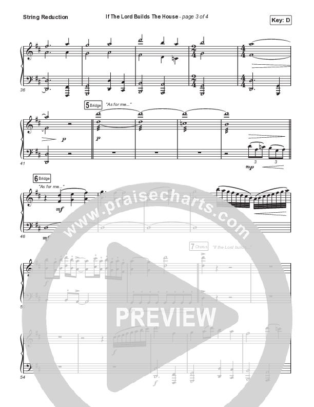 If The Lord Builds The House (Choral Anthem SATB) String Reduction (Hope Darst / Jon Reddick / Arr. Mason Brown)
