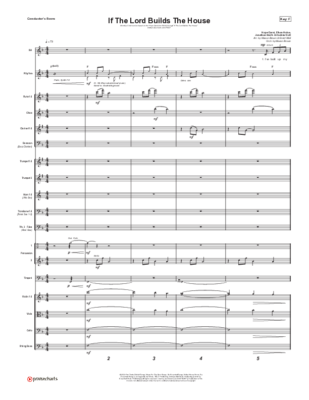 If The Lord Builds The House (Worship Choir SAB) Conductor's Score (Hope Darst / Jon Reddick / Arr. Mason Brown)