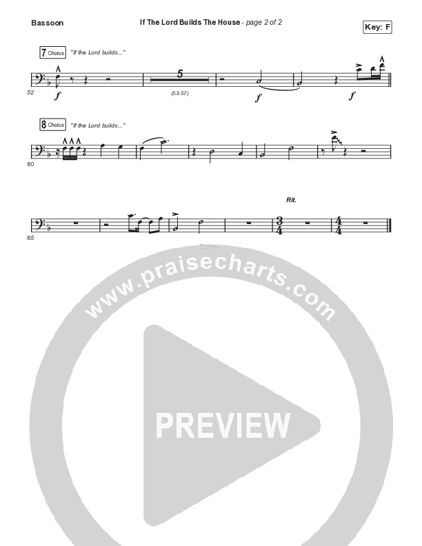 If The Lord Builds The House (Unison/2-Part Choir) Bassoon (Hope Darst / Jon Reddick / Arr. Mason Brown)