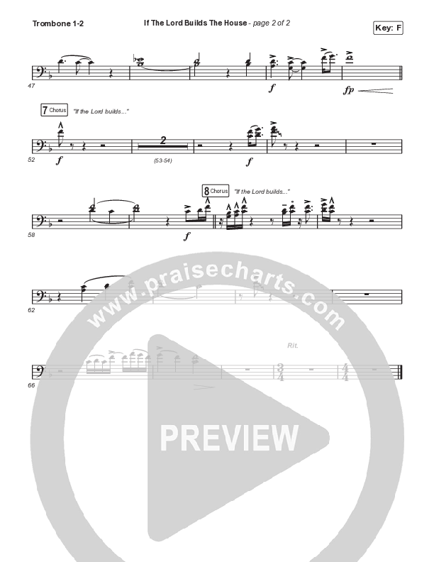 If The Lord Builds The House (Unison/2-Part Choir) Trombone 1/2 (Hope Darst / Jon Reddick / Arr. Mason Brown)