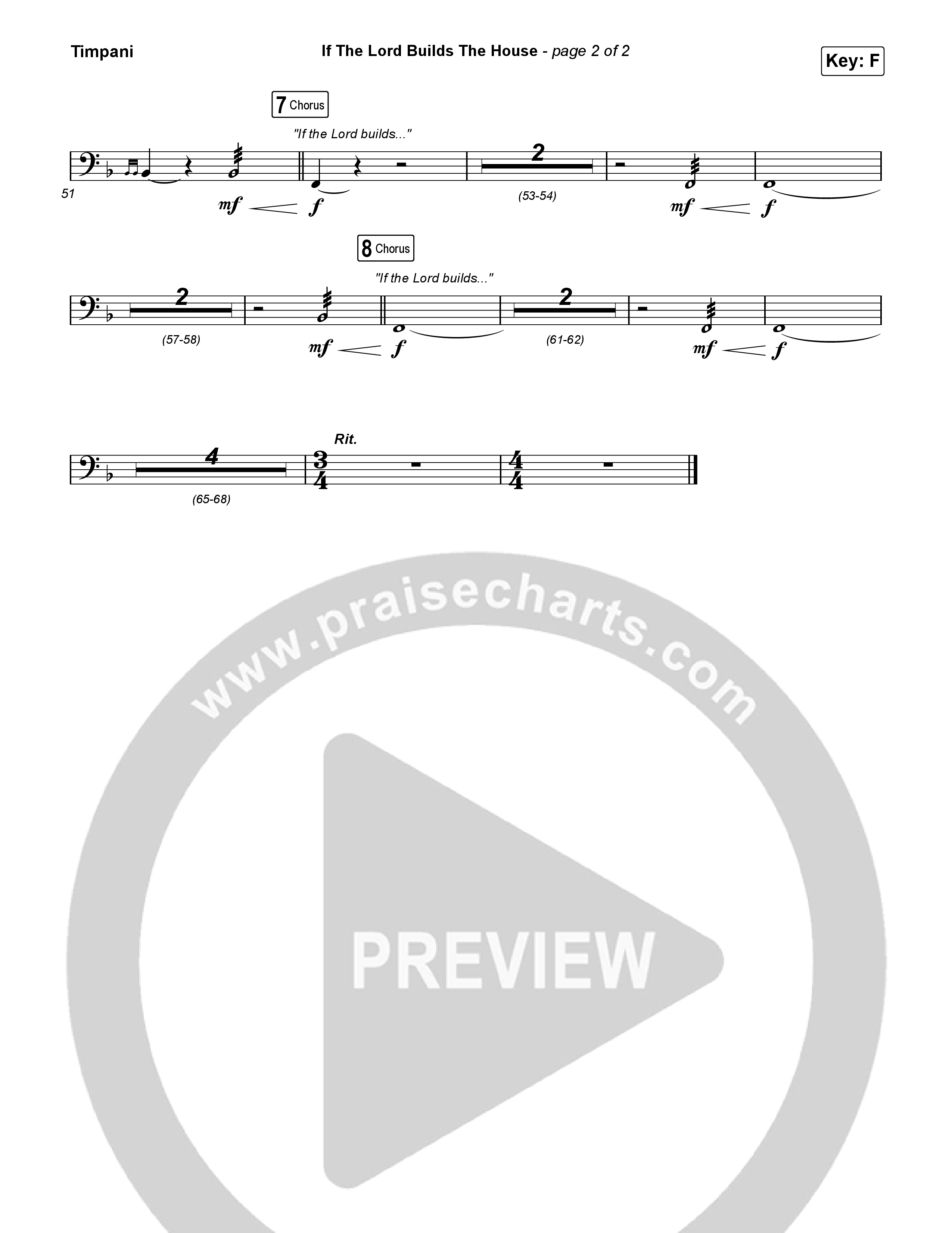 If The Lord Builds The House (Sing It Now SATB) Timpani (Hope Darst / Jon Reddick / Arr. Mason Brown)