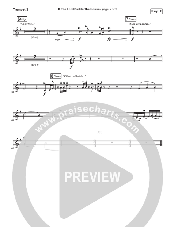 If The Lord Builds The House (Sing It Now SATB) Trumpet 3 (Hope Darst / Jon Reddick / Arr. Mason Brown)