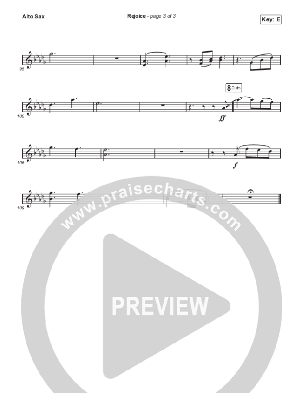 Rejoice (Choral Anthem SATB) Alto Sax (Keith & Kristyn Getty / Rend Collective / Arr. Mason Brown)