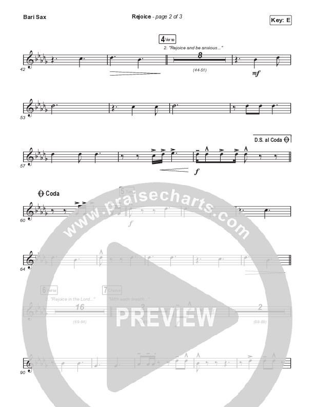 Rejoice (Choral Anthem SATB) Bari Sax (Keith & Kristyn Getty / Rend Collective / Arr. Mason Brown)