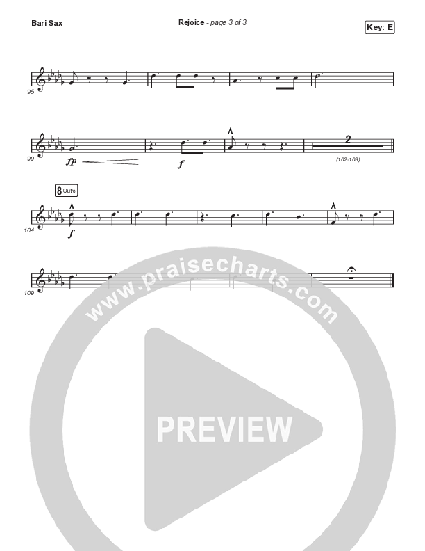 Rejoice (Choral Anthem SATB) Bari Sax (Keith & Kristyn Getty / Rend Collective / Arr. Mason Brown)