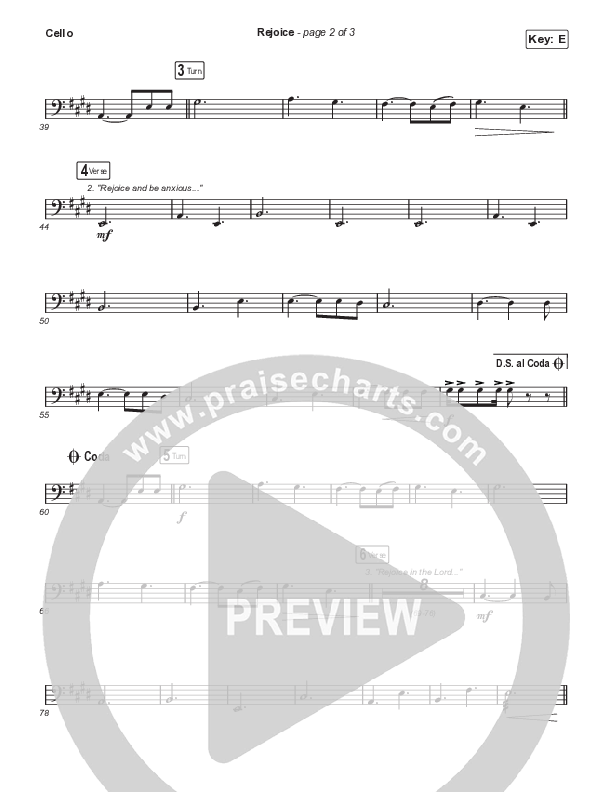 Rejoice (Choral Anthem SATB) Cello (Keith & Kristyn Getty / Rend Collective / Arr. Mason Brown)