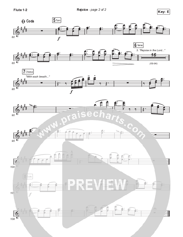 Rejoice (Choral Anthem SATB) Flute 1,2 (Keith & Kristyn Getty / Rend Collective / Arr. Mason Brown)