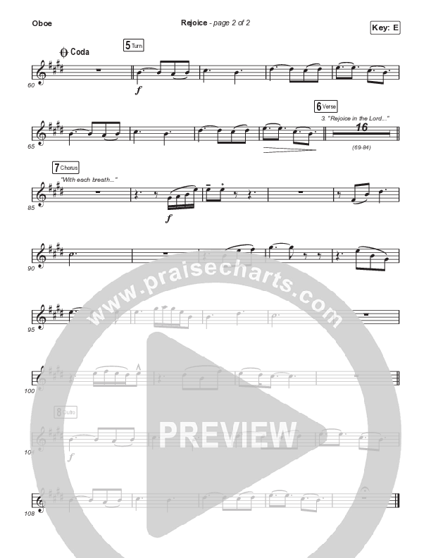 Rejoice (Choral Anthem SATB) Oboe (Keith & Kristyn Getty / Rend Collective / Arr. Mason Brown)