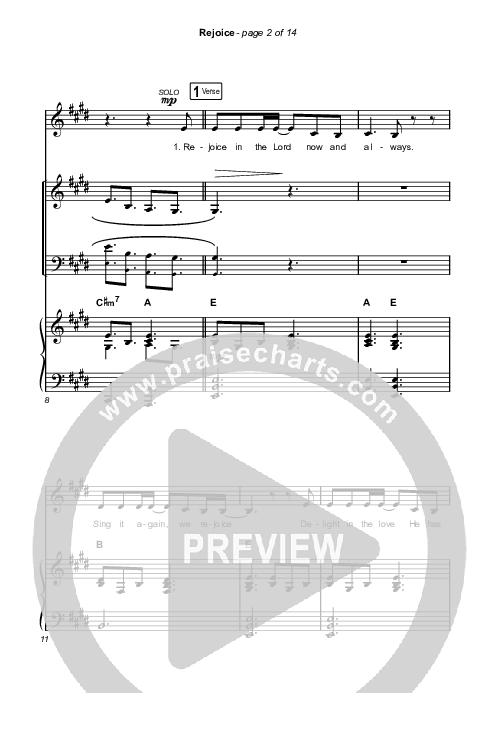 Rejoice (Choral Anthem SATB) Octavo (SATB & Pno) (Keith & Kristyn Getty / Rend Collective / Arr. Mason Brown)