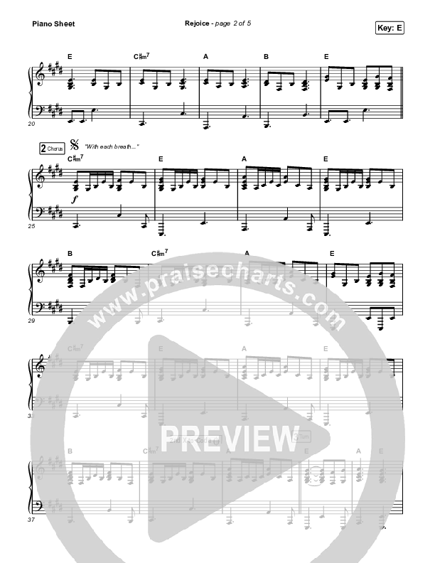 Rejoice (Choral Anthem SATB) Piano Sheet (Keith & Kristyn Getty / Rend Collective / Arr. Mason Brown)