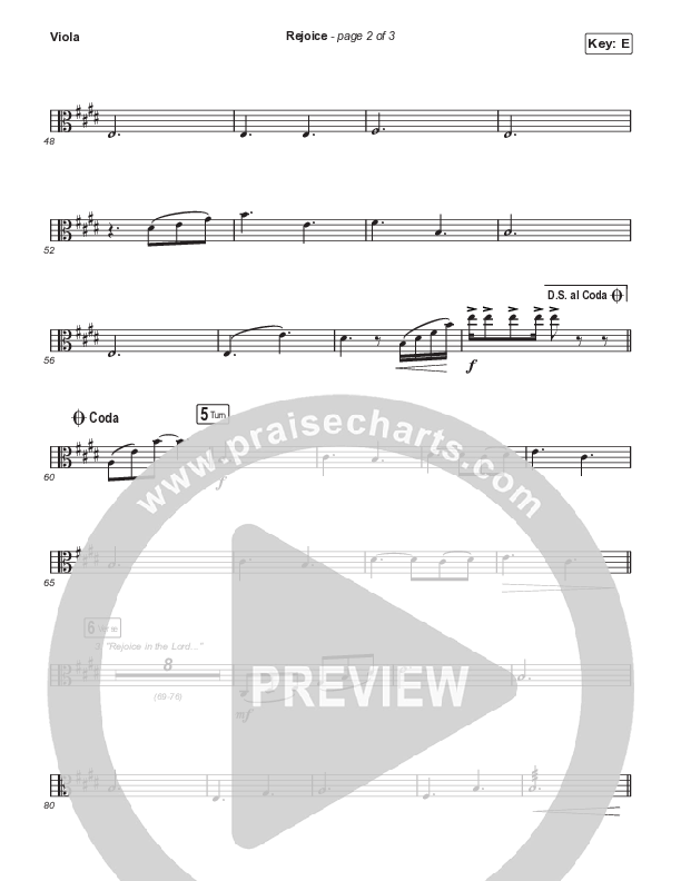 Rejoice (Choral Anthem SATB) Viola (Keith & Kristyn Getty / Rend Collective / Arr. Mason Brown)
