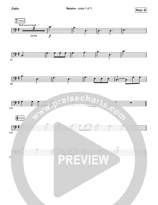 Rejoice (Worship Choir SAB) Cello (Keith & Kristyn Getty / Rend Collective / Arr. Mason Brown)