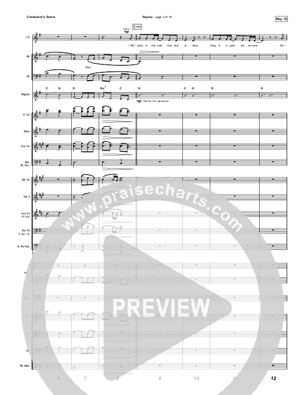 Rejoice (Worship Choir SAB) Orchestration (No Vocals) (Keith & Kristyn Getty / Rend Collective / Arr. Mason Brown)