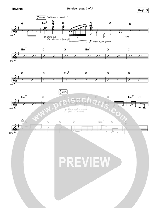 Rejoice (Worship Choir SAB) Rhythm Pack (Keith & Kristyn Getty / Rend Collective / Arr. Mason Brown)