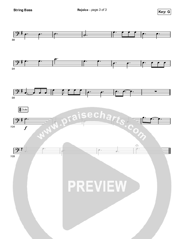 Rejoice (Worship Choir SAB) String Bass (Keith & Kristyn Getty / Rend Collective / Arr. Mason Brown)