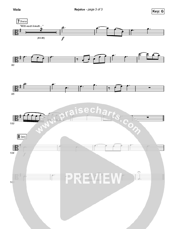 Rejoice (Worship Choir SAB) Viola (Keith & Kristyn Getty / Rend Collective / Arr. Mason Brown)