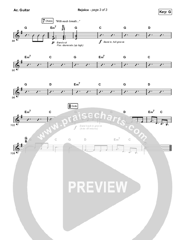 Rejoice (Unison/2-Part Choir) Acoustic Guitar (Keith & Kristyn Getty / Rend Collective / Arr. Mason Brown)