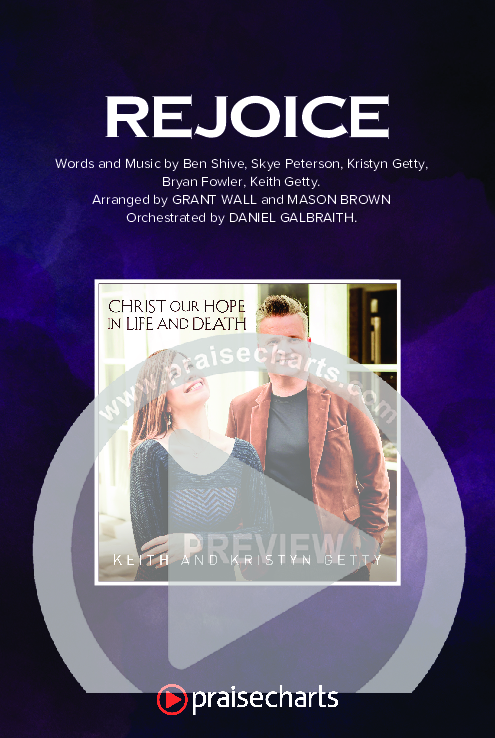 Rejoice (Sing It Now SATB) Octavo Cover Sheet (Keith & Kristyn Getty / Rend Collective / Arr. Mason Brown)